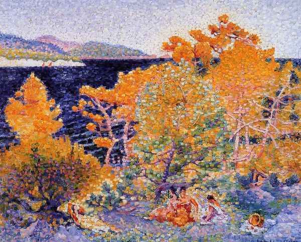 Siesta by the Water Oil Painting by Henri Edmond Cross