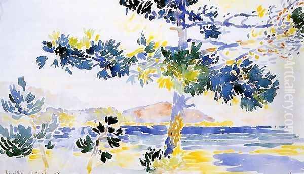 Saint-Clair Landscape Oil Painting by Henri Edmond Cross