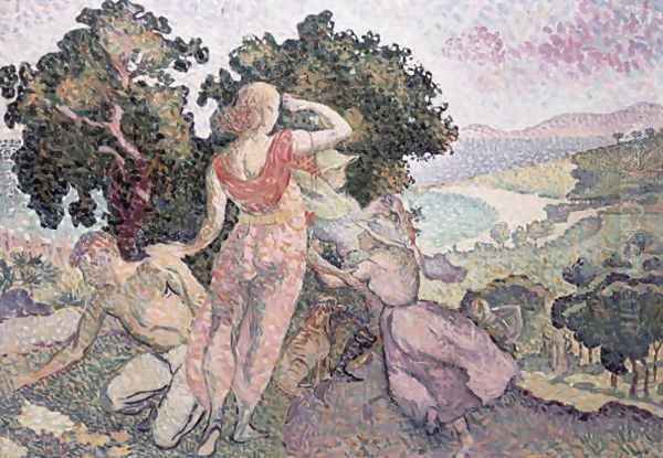 The Excursionists, 1894 Oil Painting by Henri Edmond Cross