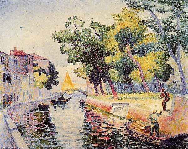 Ponte San Trovaso Oil Painting by Henri Edmond Cross