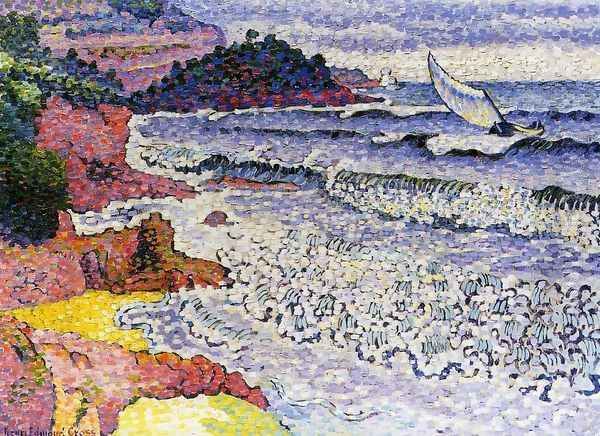 The Lapping Sea Oil Painting by Henri Edmond Cross