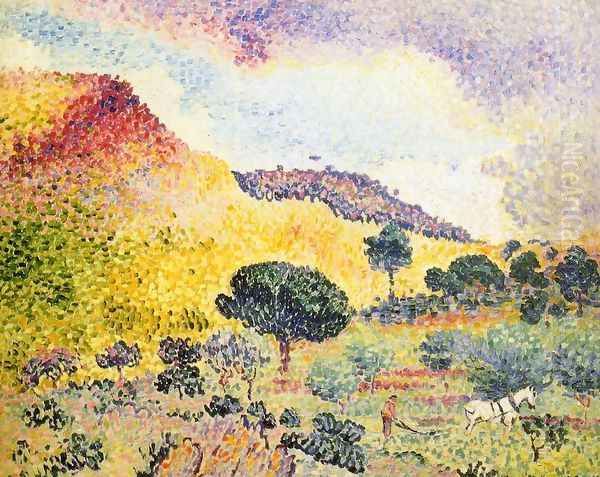 La Chaine des Maures Oil Painting by Henri Edmond Cross