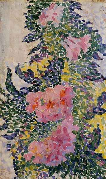 Flowers Oil Painting by Henri Edmond Cross