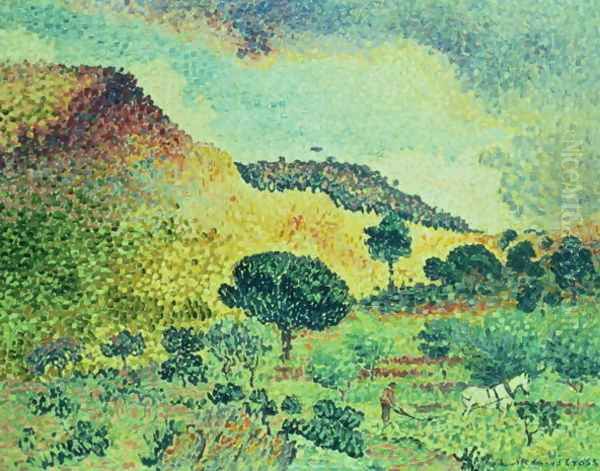 The Maures Mountains, 1906-07 Oil Painting by Henri Edmond Cross