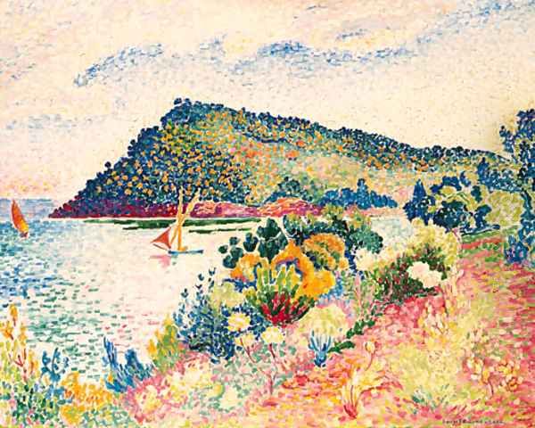 LE CAP NeGRE, LA BAIE DE PRAMOUSQUIER Oil Painting by Henri Edmond Cross