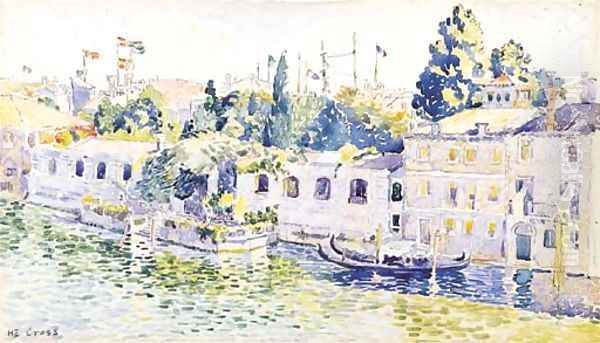 Venezia, Palazzo Venier dei Leoni Oil Painting by Henri Edmond Cross