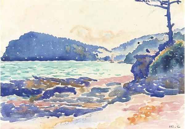 Cap Nere et Pramousquier Oil Painting by Henri Edmond Cross