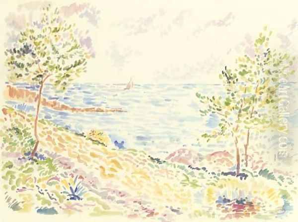 Environs de Saint Tropez Oil Painting by Henri Edmond Cross