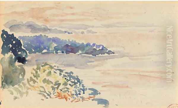 Rivage au crepuscule, Cavalaire Oil Painting by Henri Edmond Cross