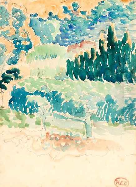 Le jardin Oil Painting by Henri Edmond Cross