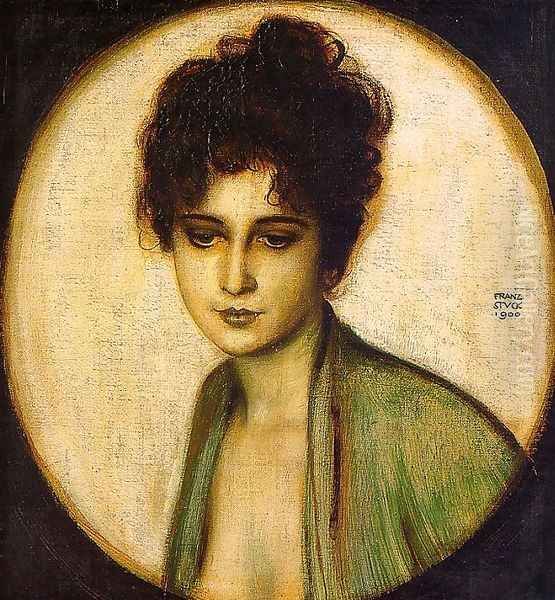 Portrait of Frau Feez 1900 Oil Painting by Franz von Stuck