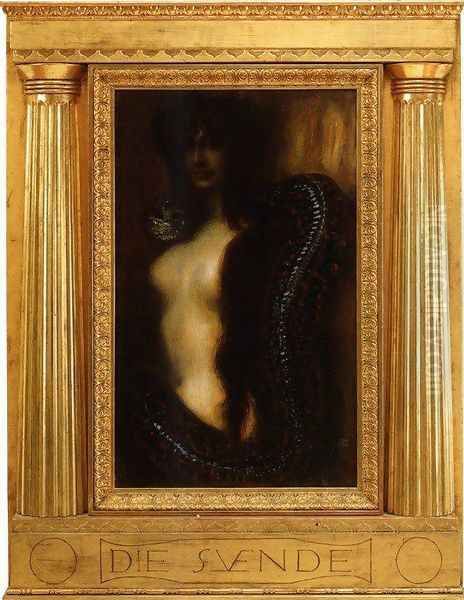 Sin III Oil Painting by Franz von Stuck