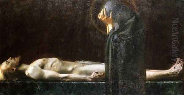 Pieta Oil Painting by Franz von Stuck