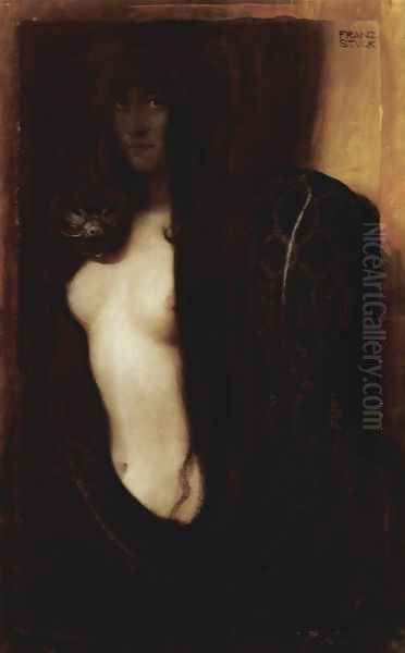 The Sin, 1893 Oil Painting by Franz von Stuck