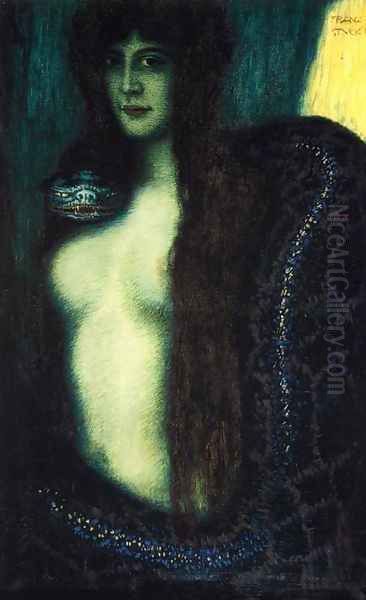 Sin I Oil Painting by Franz von Stuck