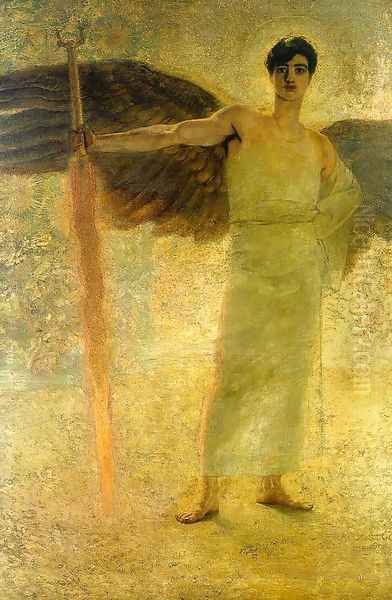 The Guardian of Paradise 1889 Oil Painting by Franz von Stuck