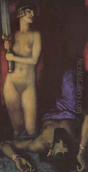 Judith and Holofernes Oil Painting by Franz von Stuck