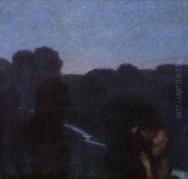 Evening Star Oil Painting by Franz von Stuck