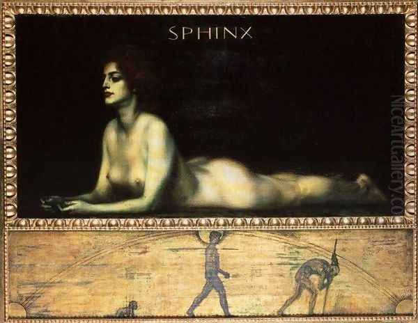 Sphinx Oil Painting by Franz von Stuck