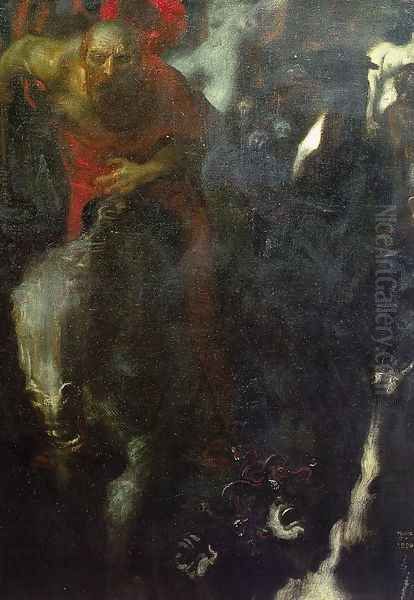 The Wild Hunt 1899 Oil Painting by Franz von Stuck