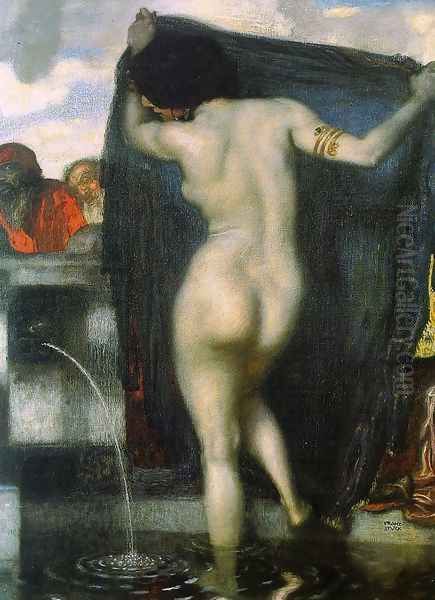 Susanna Bathing 1904 Oil Painting by Franz von Stuck