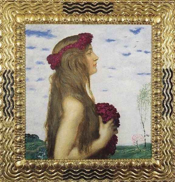 Spring Oil Painting by Franz von Stuck