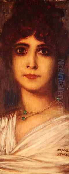 Portrait of a Woman (1) Oil Painting by Franz von Stuck