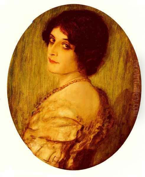 Weibliches Portrat (Portrait of a Lady) Oil Painting by Franz von Stuck