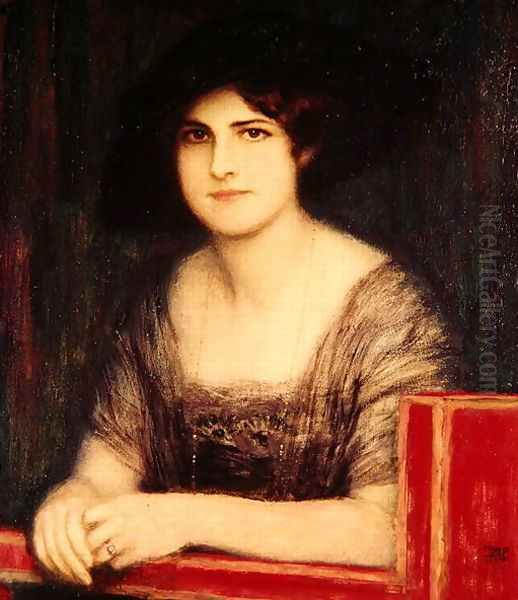 Portrait of a Woman (2) Oil Painting by Franz von Stuck