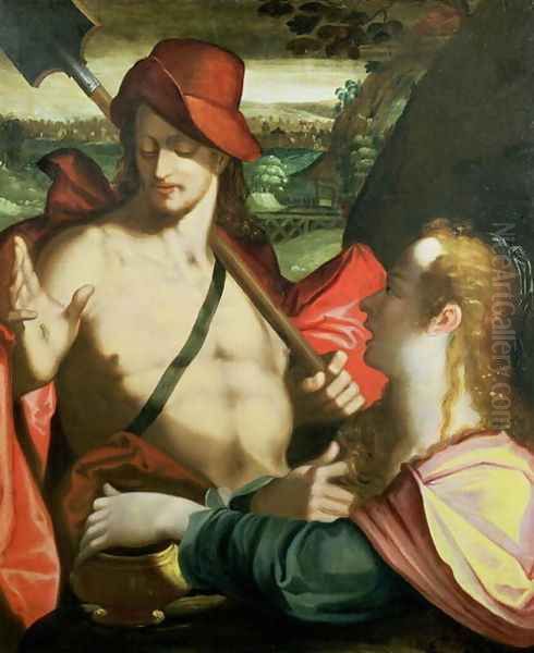 Noli Me Tangere Oil Painting by Bartholomaeus Spranger