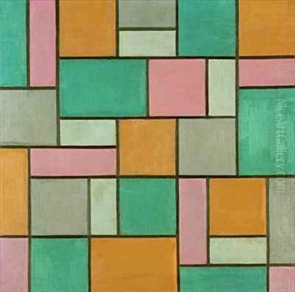 Composition 17 Oil Painting by Theo van Doesburg