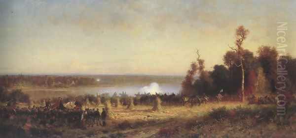 Cannonading On The Potomac October 1861 1868 70 Oil Painting by Alfred Wordsworth Thompson