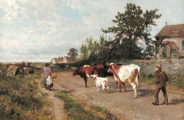 Going to Market, 1895 Oil Painting by Charles Collins