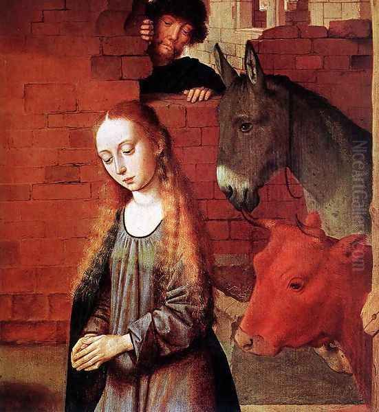 The Nativity (detail 1) c. 1490 Oil Painting by Gerard David