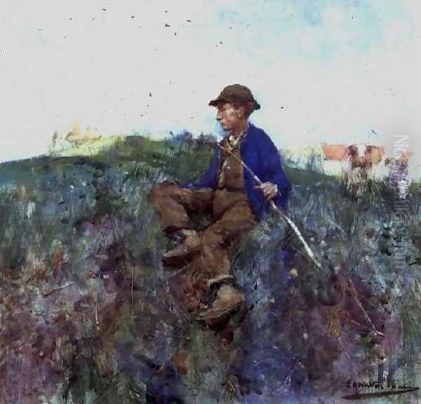 The Herdboy, 1886 2 Oil Painting by Edward Arthur Walton