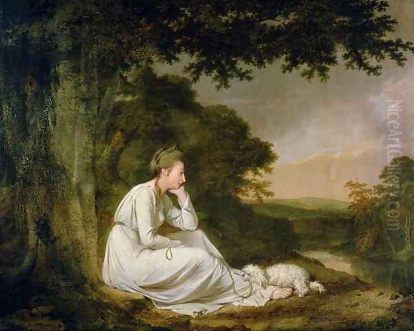 Maria, 'A Sentimental Journey' by Laurence Sterne (1713-68) 1777 Oil Painting by Josepf Wright Of Derby