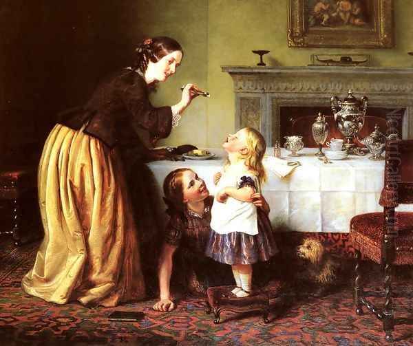 Breakfast Time - Morning Games Oil Painting by Charles West Cope