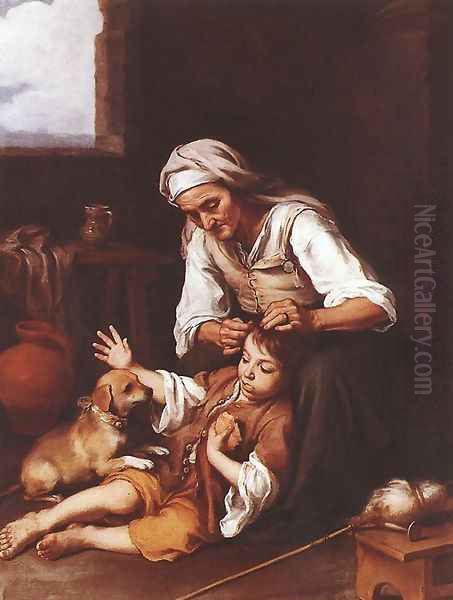 The Toilette 1670-75 Oil Painting by Bartolome Esteban Murillo