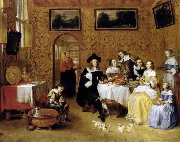 Family Portrait Oil Painting by Gillis van Tilborgh