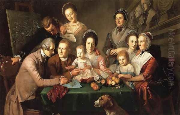 The Peale Family 1809 Oil Painting by Charles Willson Peale