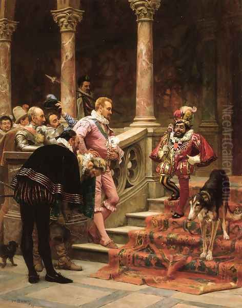 The Favourite Of The King Oil Painting by Eduardo Zamacois y Zabala