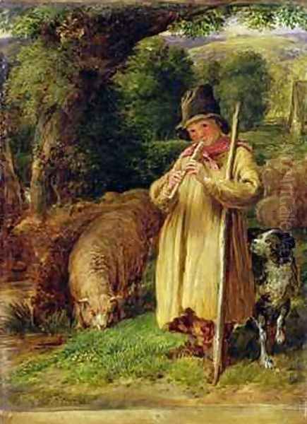 Shepherd Boy 1831 Oil Painting by John Linnell