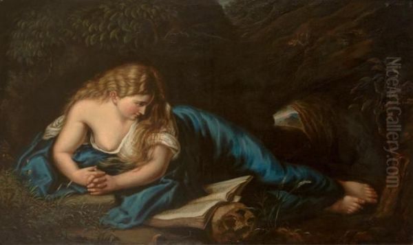 Magdalena Vor Der Hohe Oil Painting by Pompeo Gerolamo Batoni