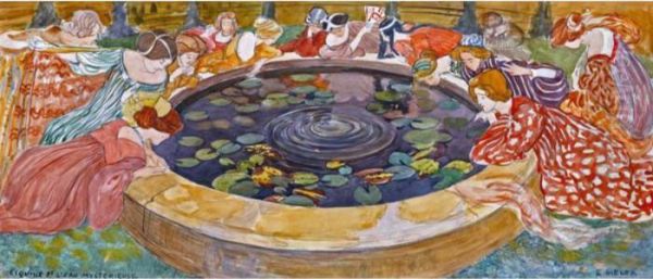 Esquisse Pour L'eau Mysterieuse Oil Painting by Ernest Bieler