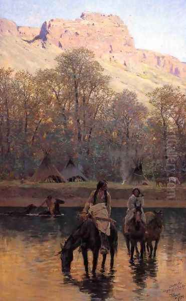 Days of Long Ago Oil Painting by Henry Farny