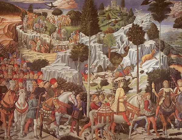 Procession of the Magus Gaspar 1459 Oil Painting by Benozzo di Lese di Sandro Gozzoli