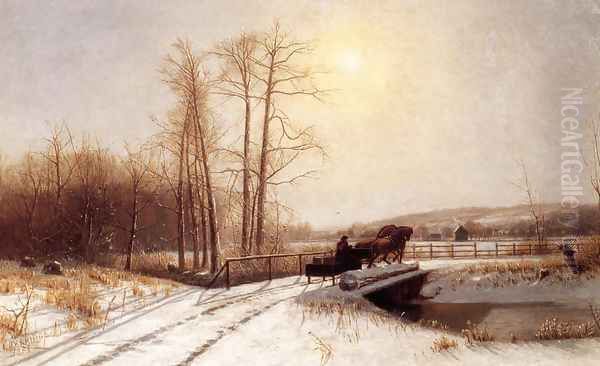 Winter Scene Oil Painting by Clinton Loveridge