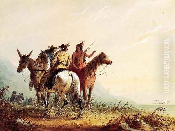 Indian Guide Oil Painting by Alfred Jacob Miller