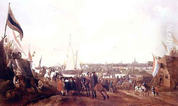 View of Hulst, Zeeland Oil Painting by Meyer Georg von Bremen