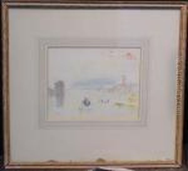 Coastal City Oil Painting by Hercules Brabazon Brabazon